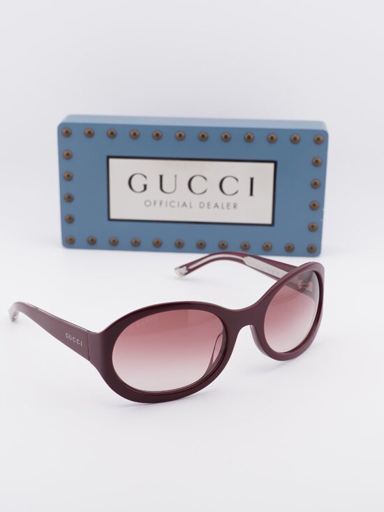 Gucci GG2012S 002 Square Sunglasses - Solid Burgundy\\Burgundy Gradient main image 7